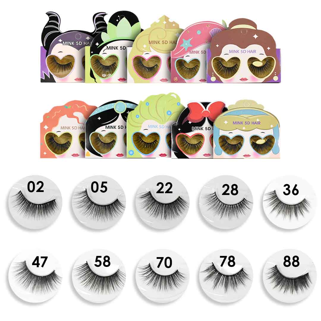 Pestañas artificiales 5d princesas disney