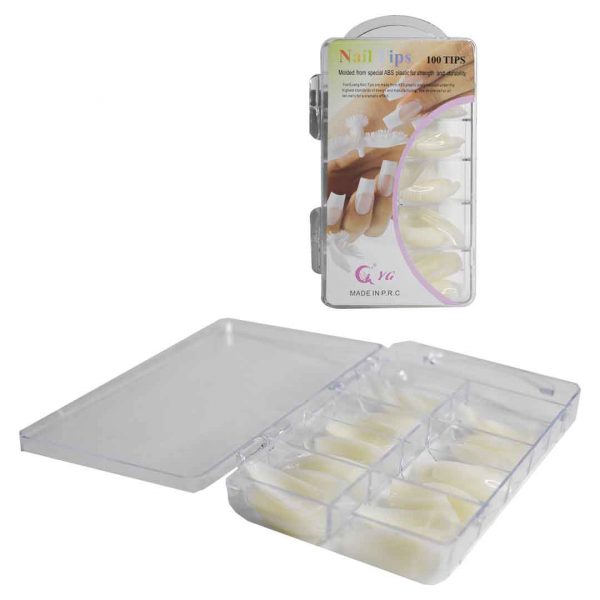 Set de uñas tip cuadrado natural 100u