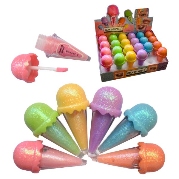 Kit en forma de helado 2 en 1 sombra y brillo labial ion