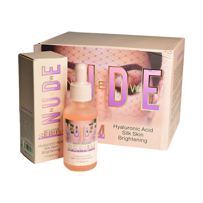 Suero antiedad nude con empaque gotero rosado