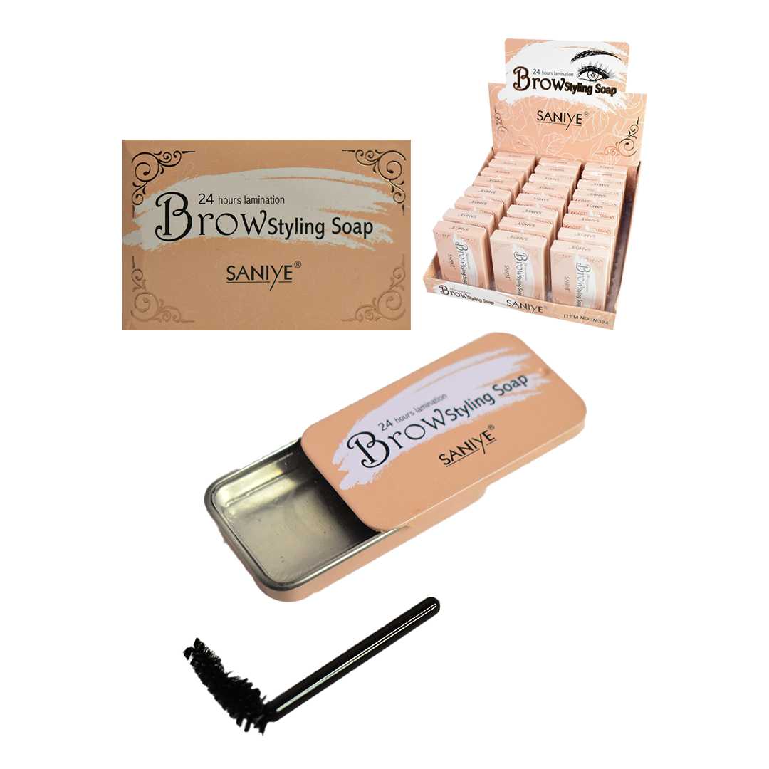 Jabón para cejas saniye caja palo rosa