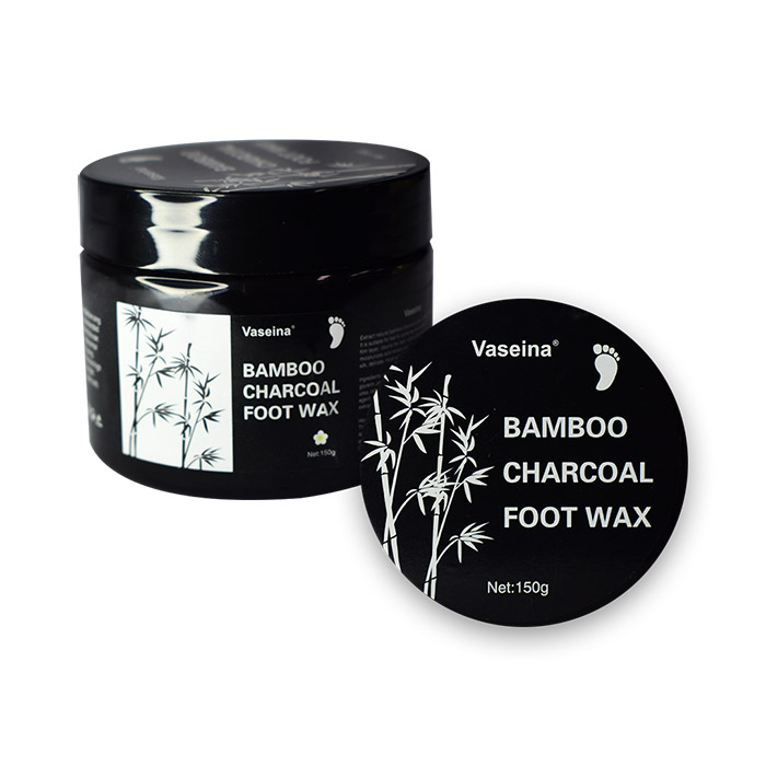 Mascarilla para pies en cera Vaseina bamboo charcoal negra