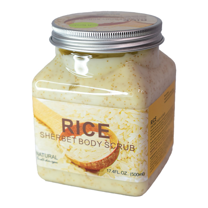 Exfoliante corporal Wokali de arroz blanco en tarro 500ml