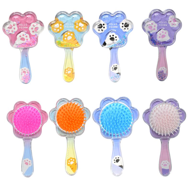 Cepillo para cabello en forma de huella