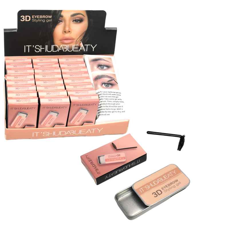 Jabon para cejas shudabeaty de fresa empaque rosado