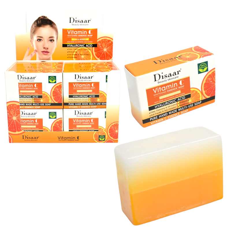 Jabón en barra disaar de vitamina c y acido hialuronico