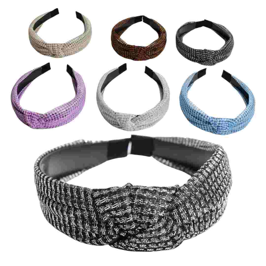 Diadema de tela con estampado brillante