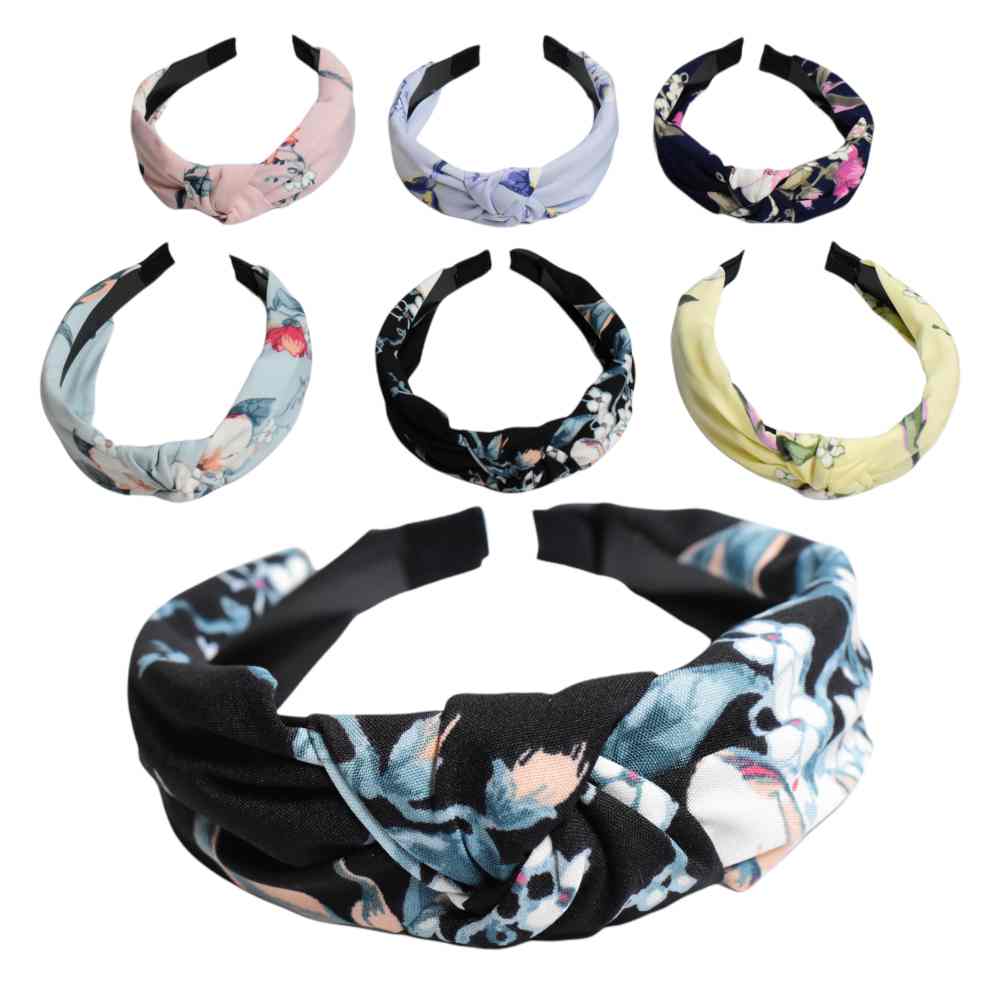 Diadema estampada con diseño de flores