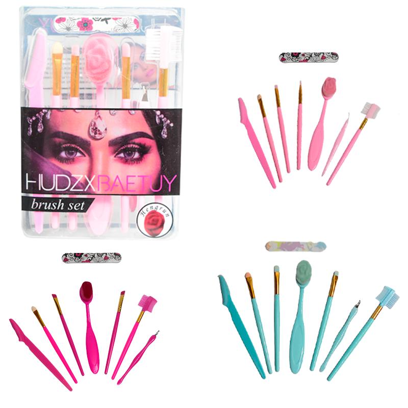 Kit completo de brochas hudzxbeauty de colores 8u