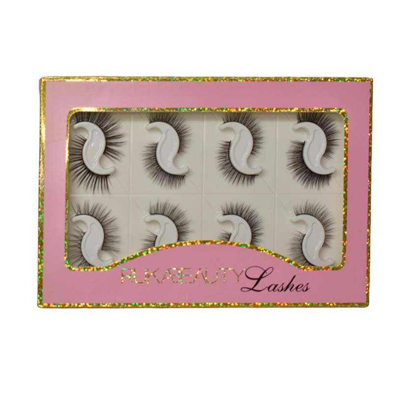 Kit de pestañas Rukabeauty Lashes 8 pares empaque rosado