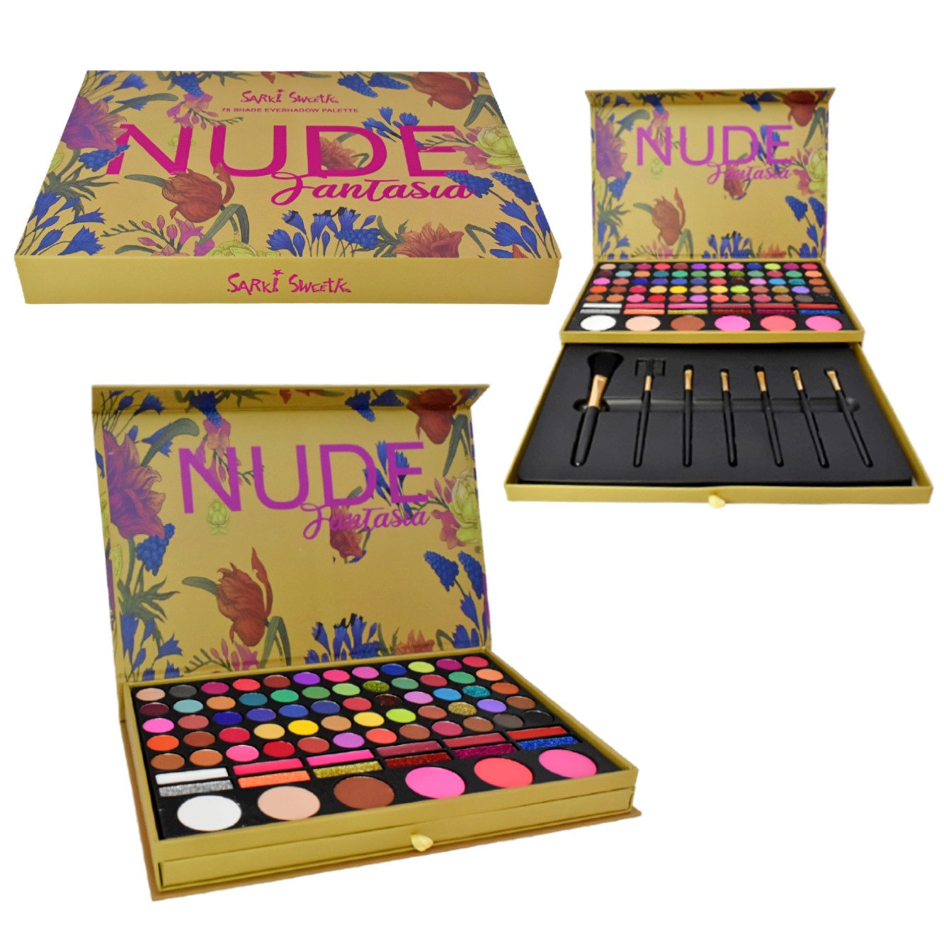 Paleta de sombras 78 colores Sarki Sweetie Nude Fantasía