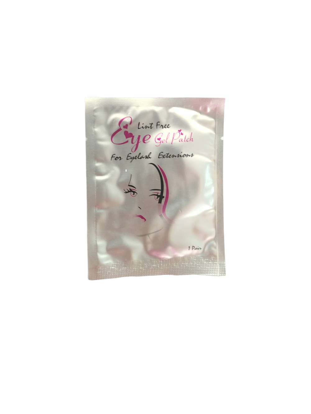 Parche hidrogel para extensiones de pestañas sobre plateado con color