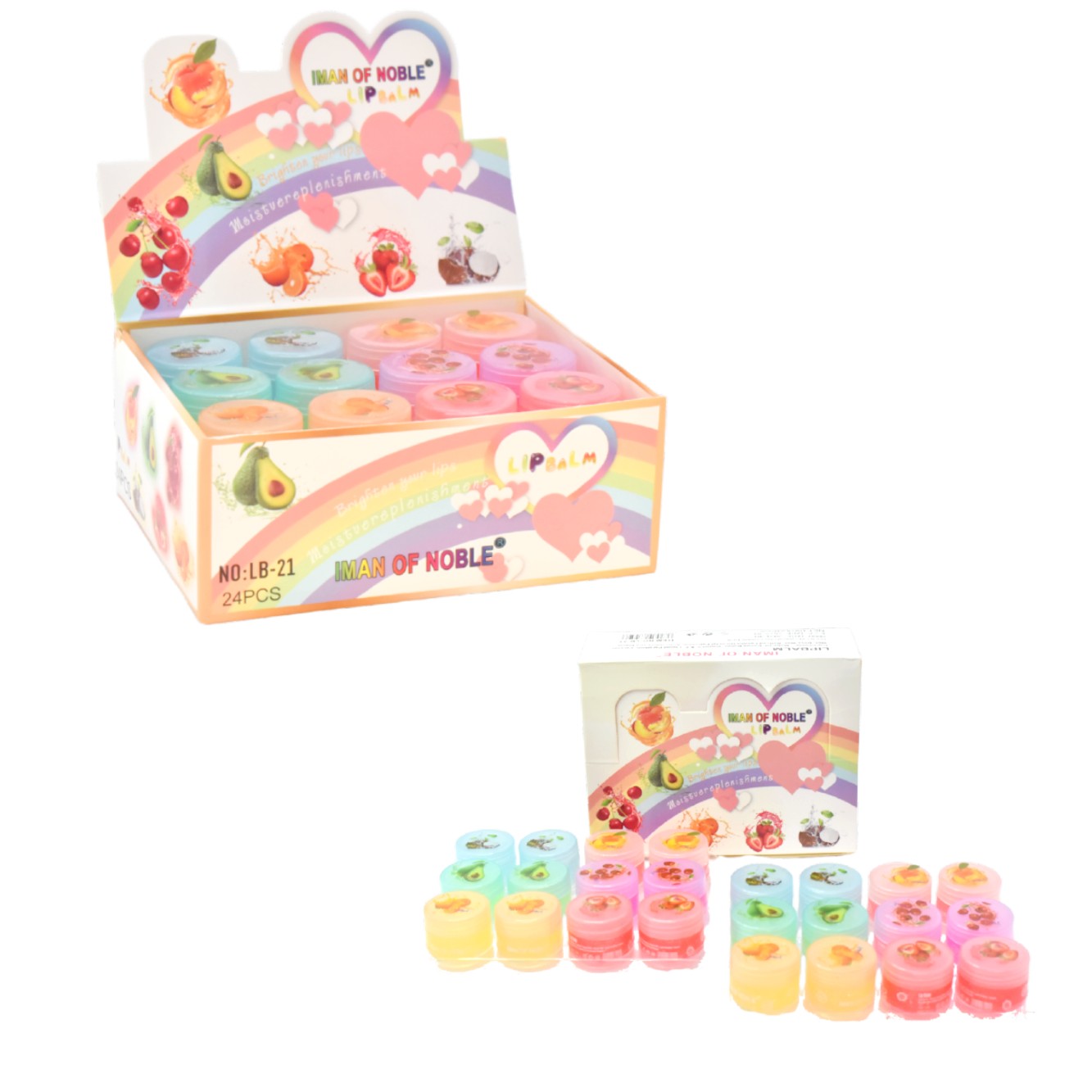 Bálsamo con glitter para labios Iman of Noble