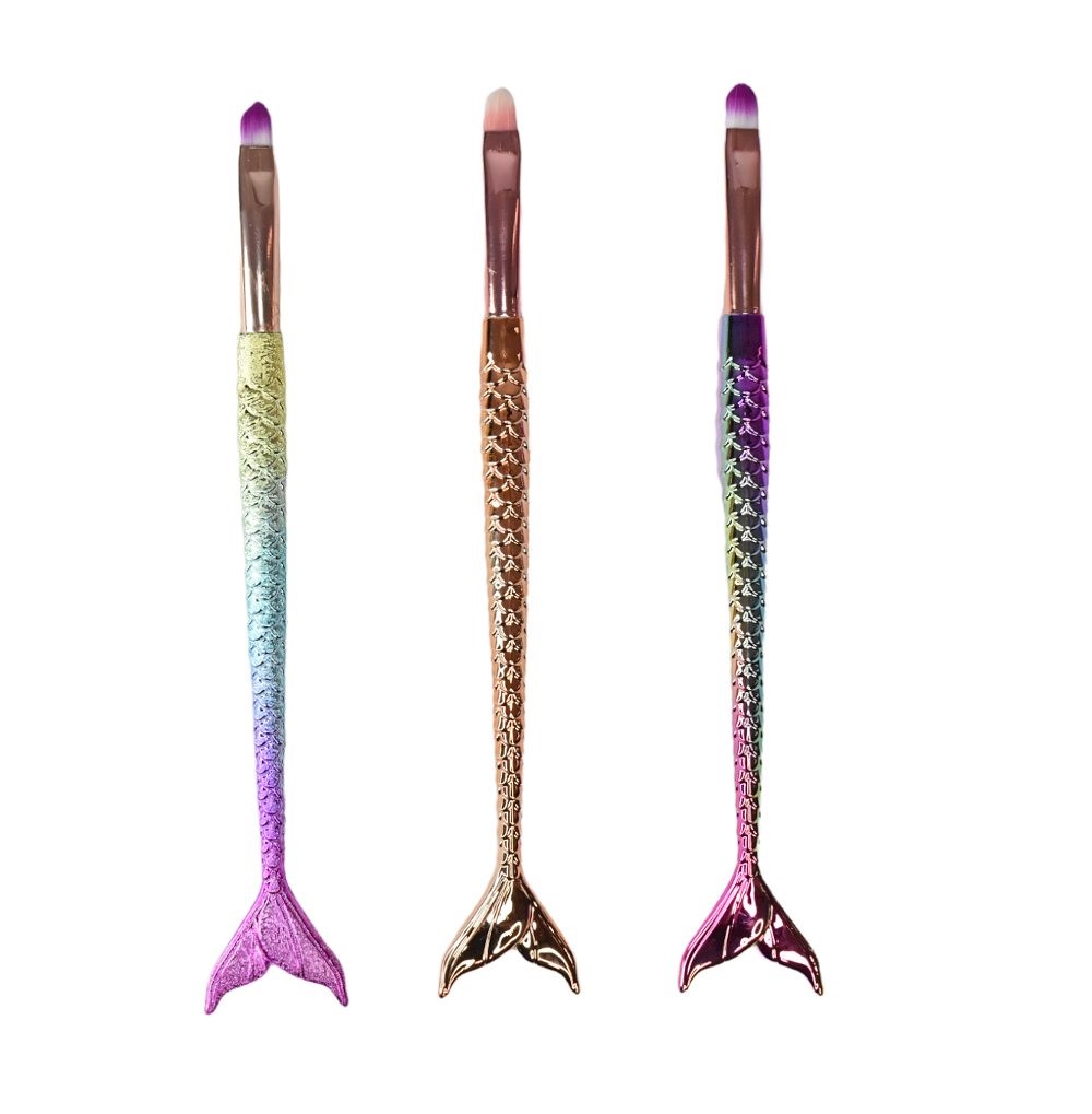 Brocha para labios cola de sirena tornasol