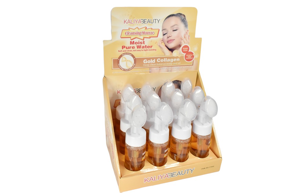 Espuma facial de colageno y aceite equilibrado de limpieza kaliyabeauty