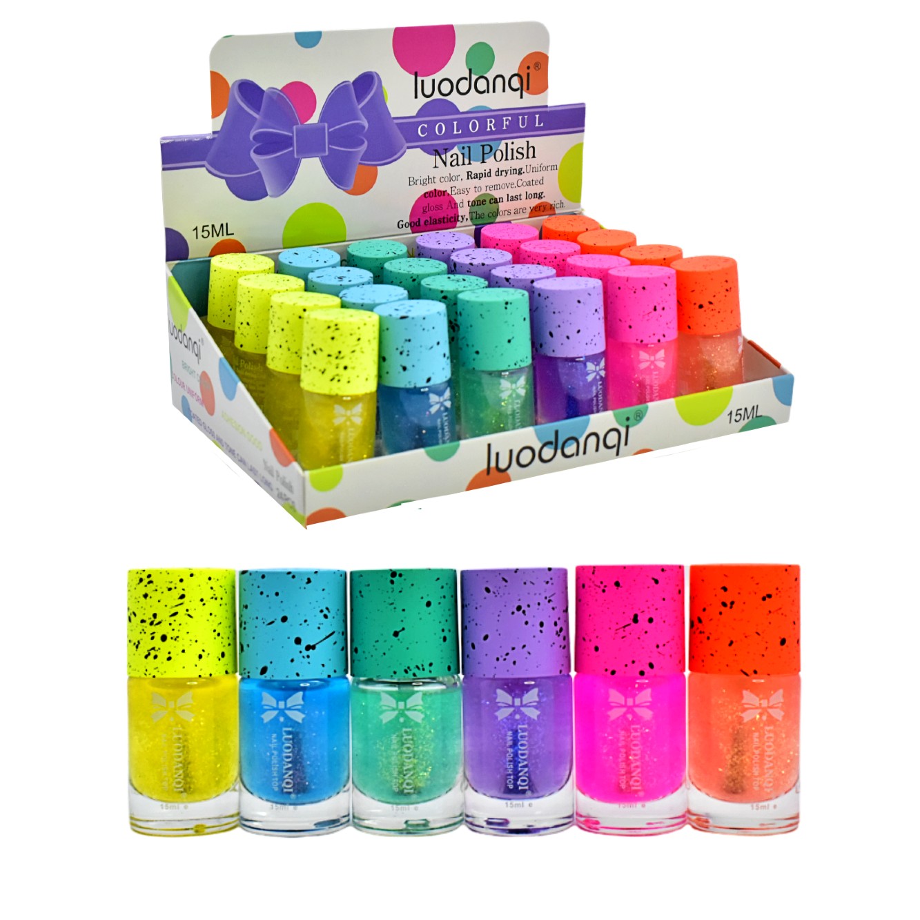 Esmalte gel en frio con glitter Luodanqi 15ML