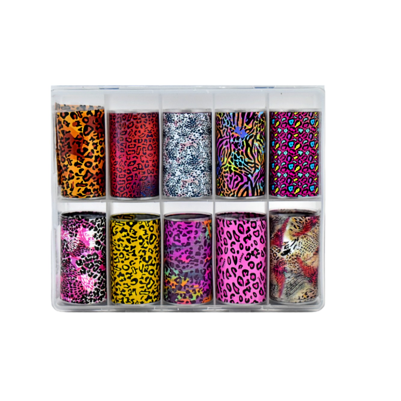 Caja de papel foil para uñas en diseños de leopardo - Imagen 2