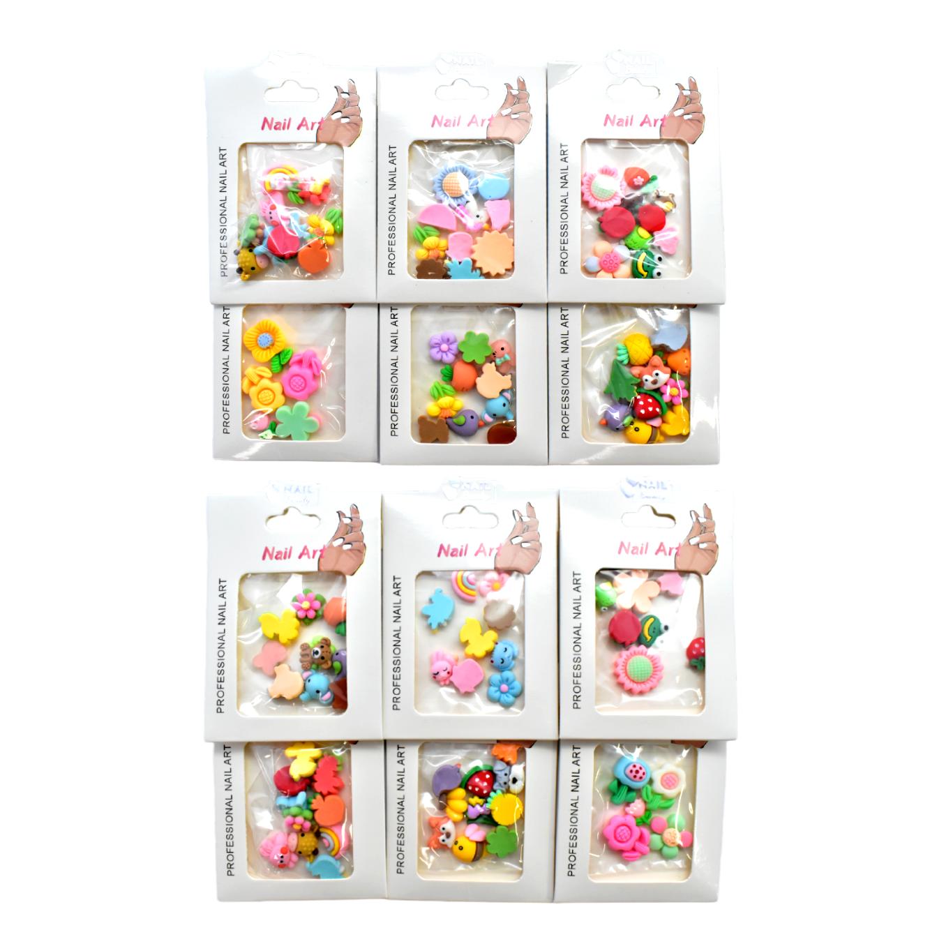 Decoración para uñas 3D con diseño Kawaii Nail Art