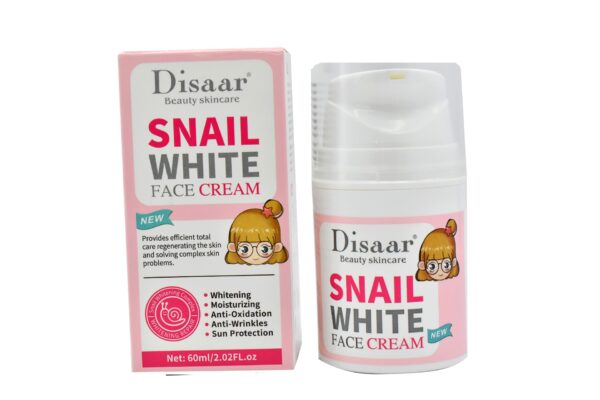 Crema facial blanca con extracto de mucina de caracol Disaar 60ml