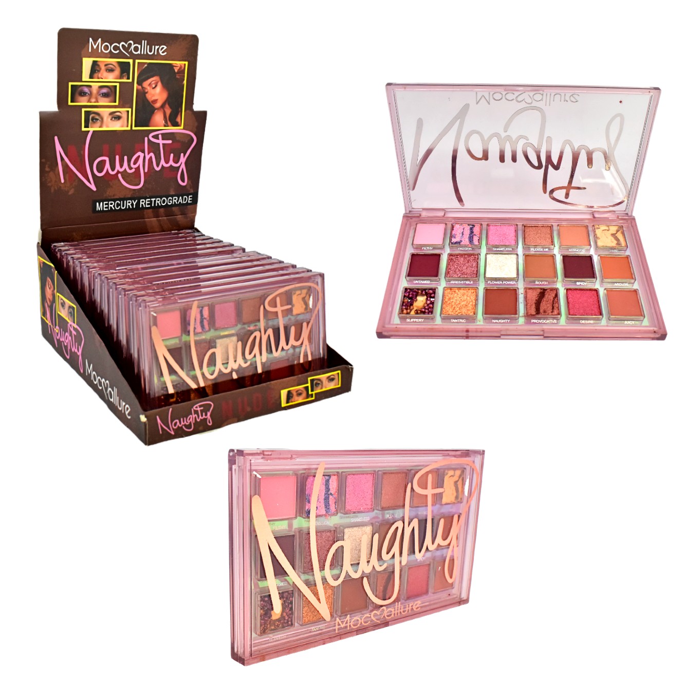 Sombra Naughty Mocallure 18 colores