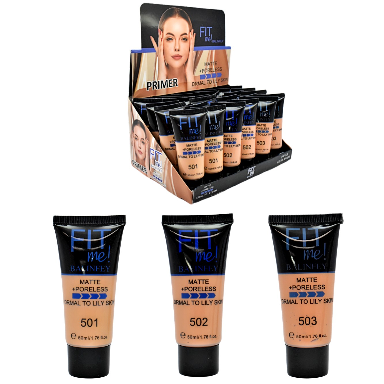Base para rostro matte poreless Fit me! Balinfey Surtido