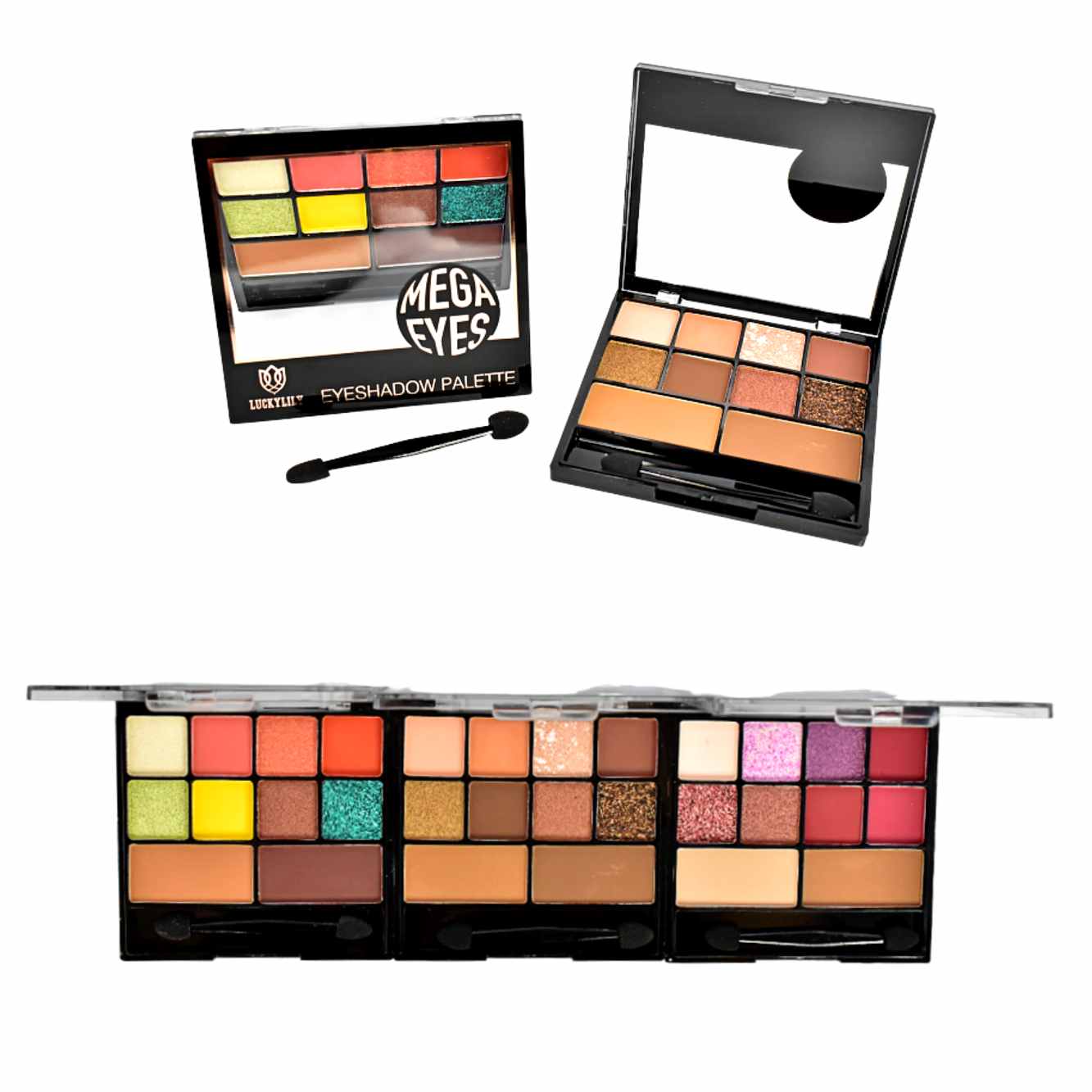 Sombra para ojos New Mega Eyes Glitter Lucky Lily 10 colores - Imagen 2