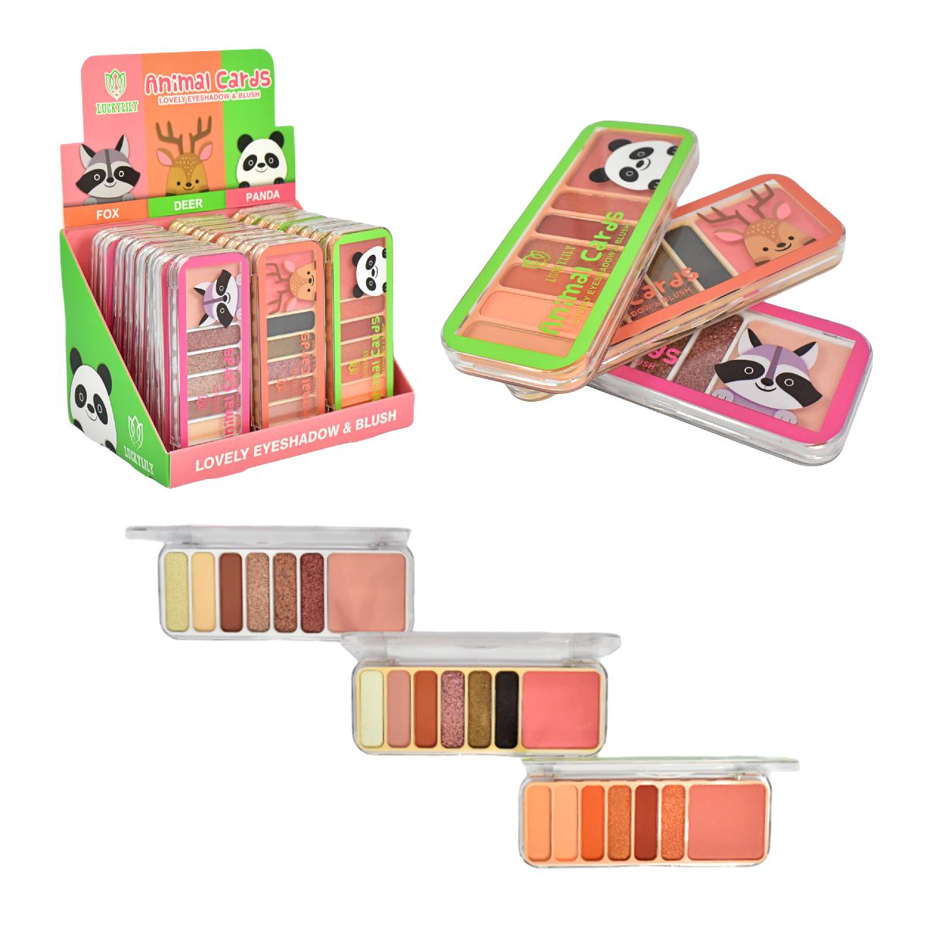 Sombra para ojos presentación 7 colores animals cards Lucky Lily