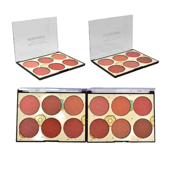 Paleta de 6 tonos de rubor Miss Rose Profesional Blush Glow - Imagen 2