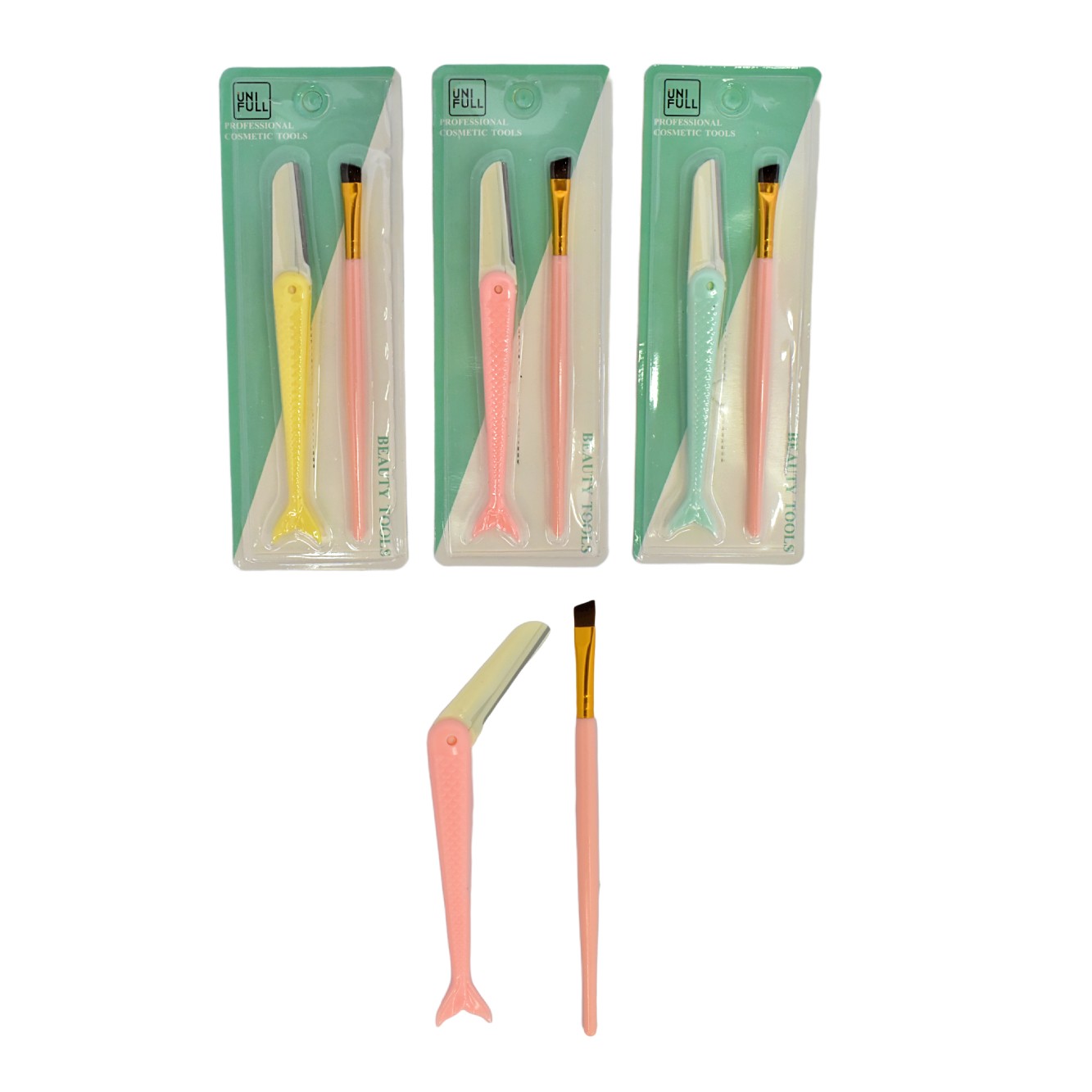 Perfilador para ceja presentación cola de sirena con brocha Uni Full