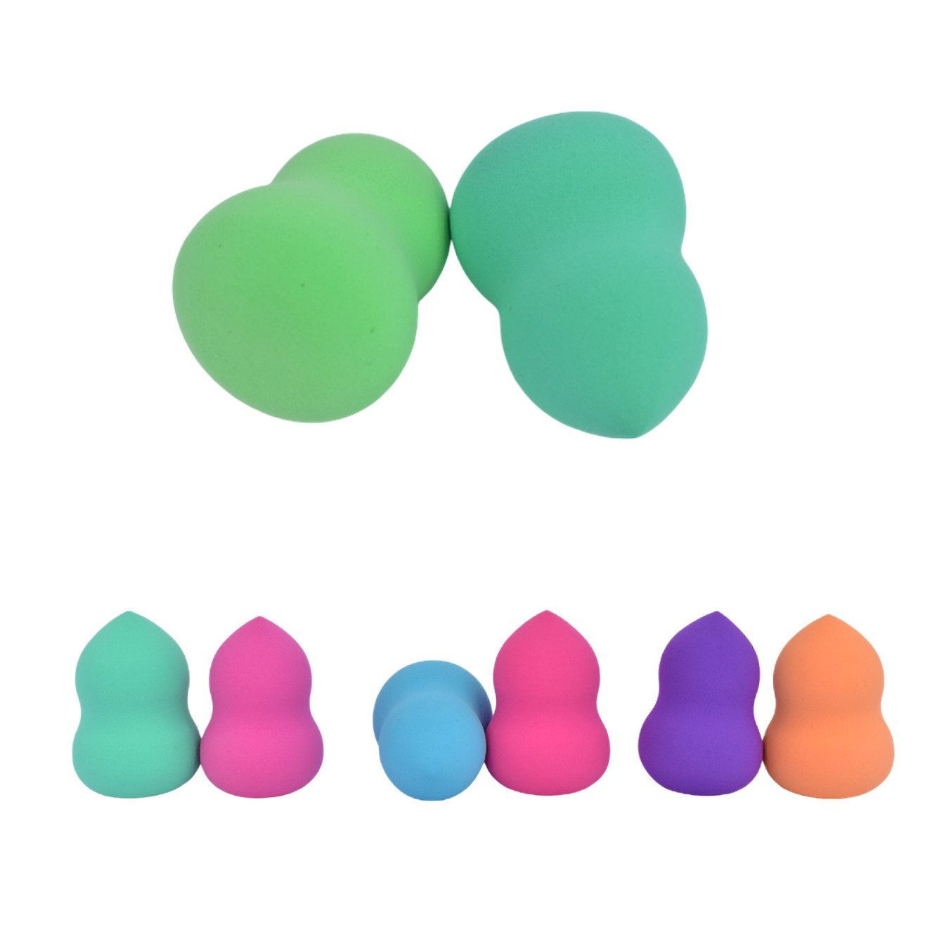 Esponjas para maquillaje en presentación de dos peras Uni Full - Imagen 2