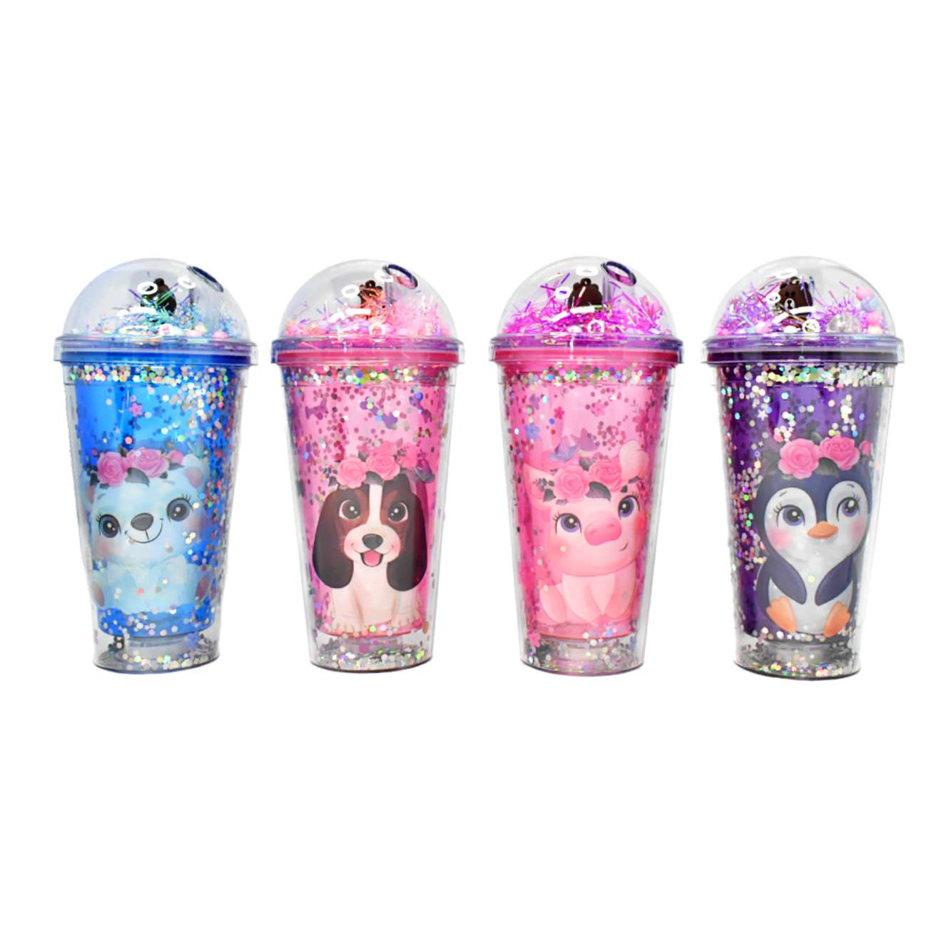 Vaso infantil presentación de animales animados con luces 1/2 litro - Imagen 2