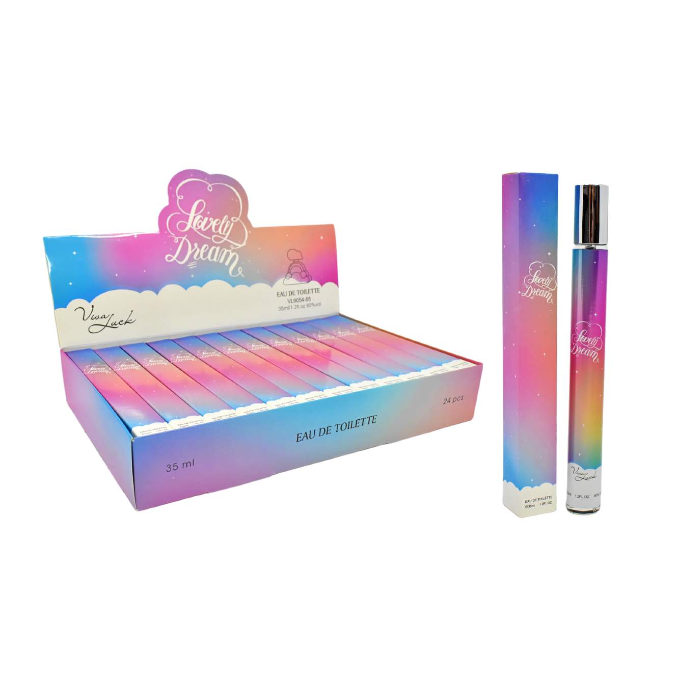 Perfume para dama 35ml Lovely Dream caja cielo con nubes Viva Luck
