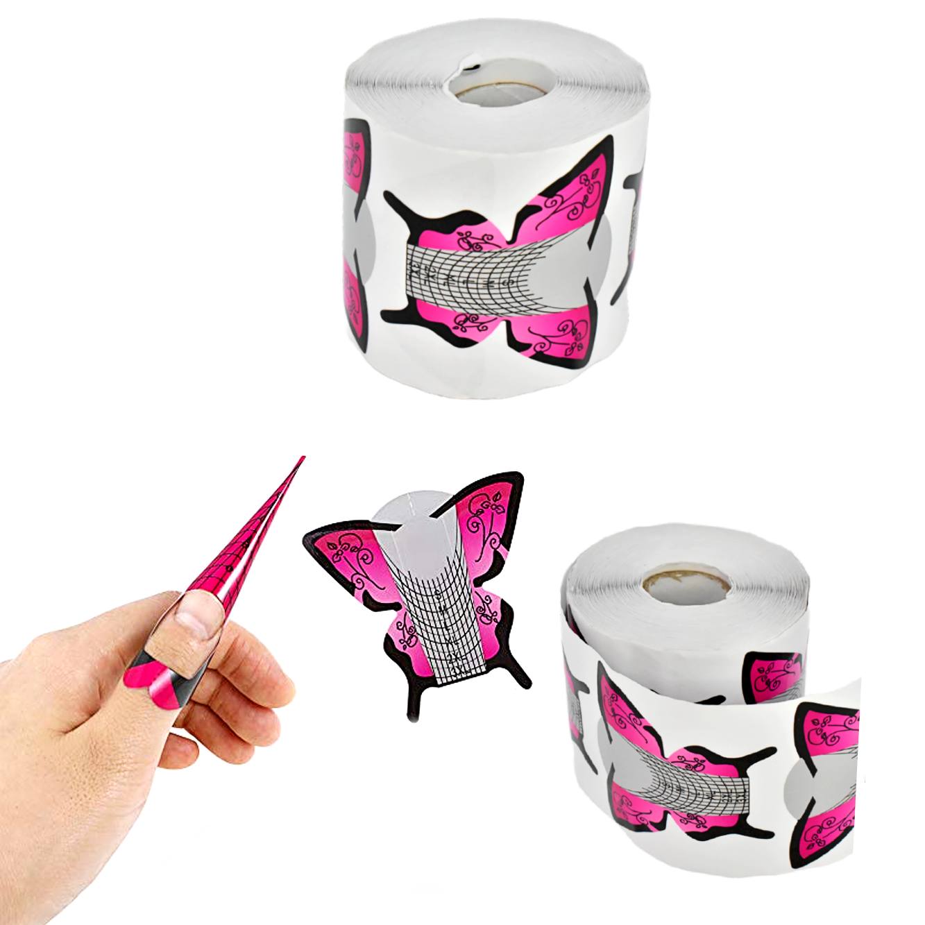 Rollo de molde para acrílico Mariposa Kiss 300 pcs