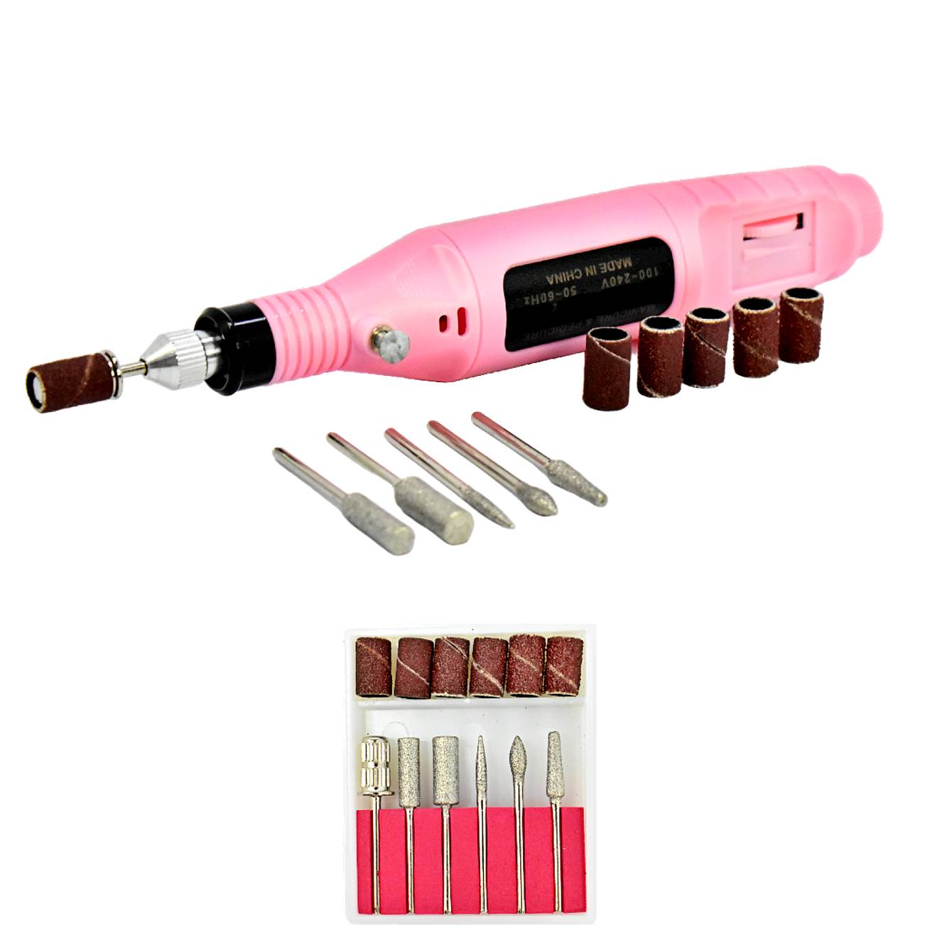 Barreno eléctrico para manicura y pedicura con velocidad variable presentación de colores - Imagen 2