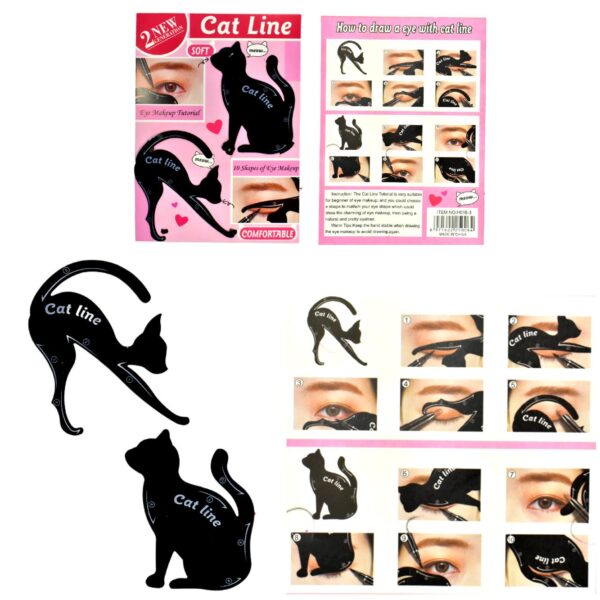 Plantilla para delineado de ojos en diseño de gato Cat Line