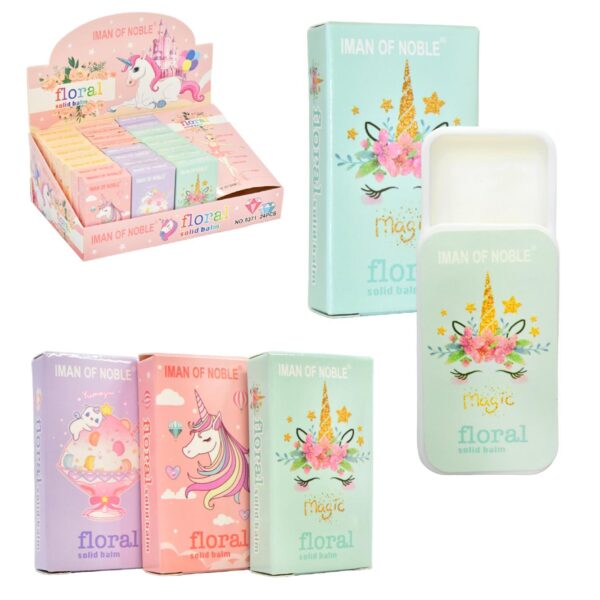 Bálsamo floral para el cuerpo presentación de unicornio  IMAN OF NOBLE 12G