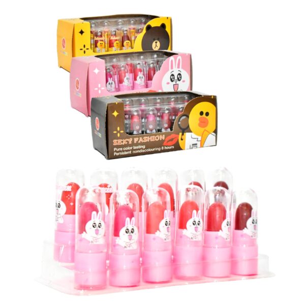 Caja de 12 mini labiales surtidos LIDANXIU