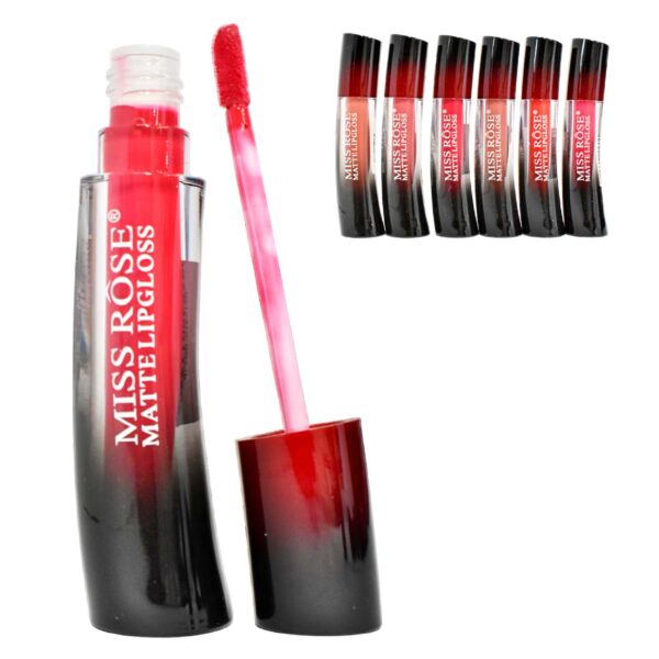 Labial Matte Liquido Miss Rose Presentacion Curveada