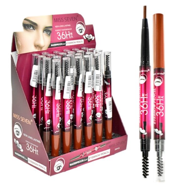 Delineador Para Cejas Waterproof 36H 2 En 1 Miss Seven
