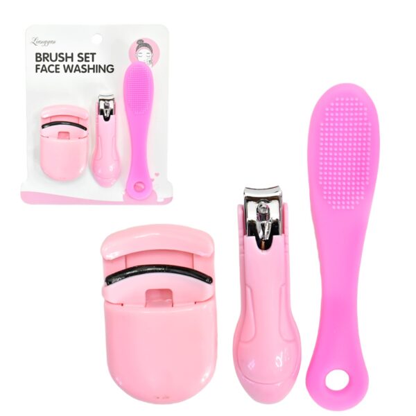 Set De Limpiador Facial De Silicona, Cortauñas Y Curlash