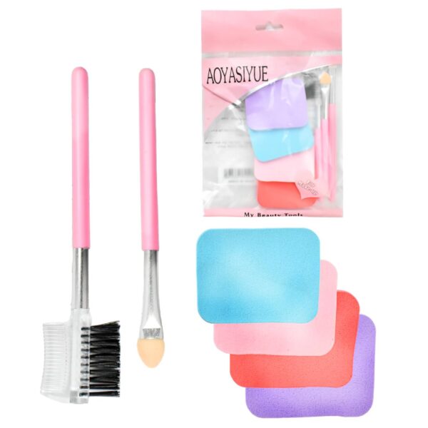Set De 4 Esponjas Y 3 Brochas Multiusos Aoyasiyue