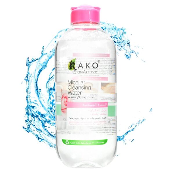 Agua Micelar Limpiadora Y Desmaquillante Rako Tapa Rosa 400Ml