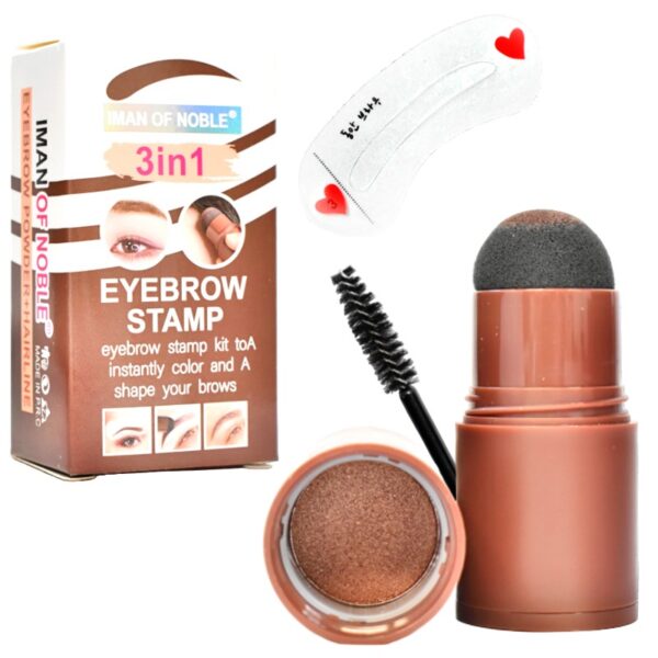 Kit 3 En 1 Polvo Para Cejas En Sello Con Aplicador Y Peine Iman Of Noble
