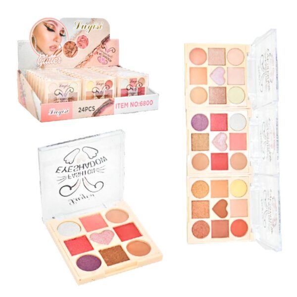 Paleta De Sombras Con Glitter Luyisi Fasion Color 9