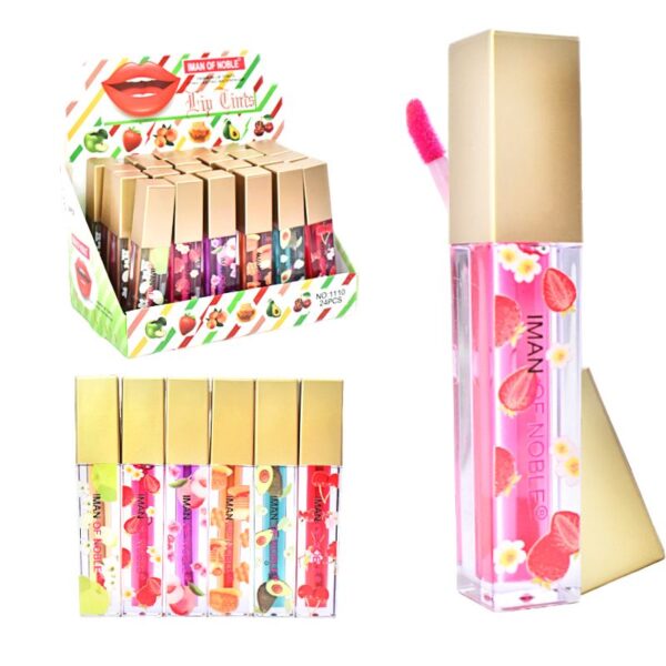 Brillo Labial Iman Of Noble De Frutas Tapa Dorada