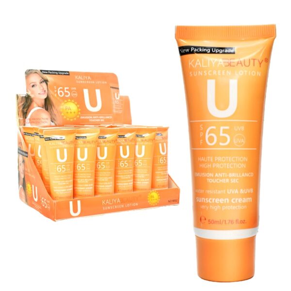 Protector Solar Kaliya Beauty Spf65 Empaque Naranja 50Ml