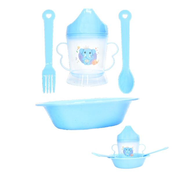 Trastecito De Bebe Con Cubiertos Y Vaso