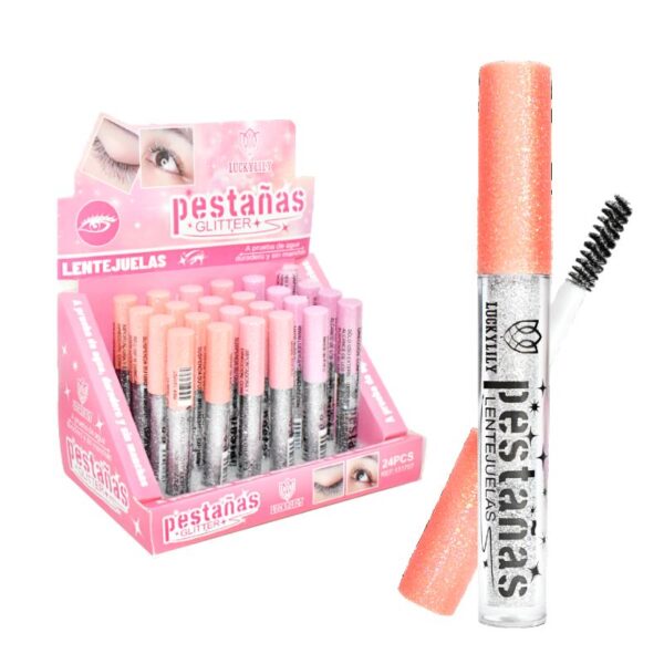 Mascara Para Pestañas Con Lentejuelas Glitter Lucky Lily A Prueba De Agua