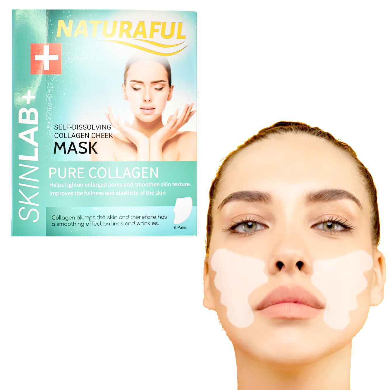 Parche De Colageno Autodisolvente Para Las Mejias Caja Verde Naturaful