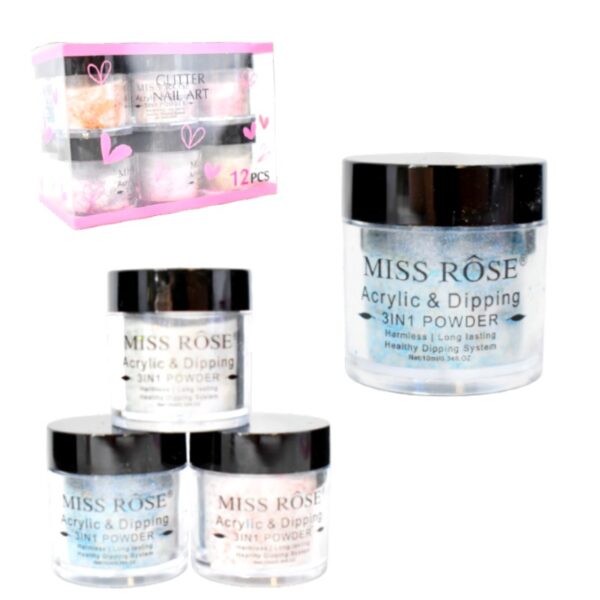 Acrílico Colores Surtidos Con Glitter Miss Rose 10 Ml LOTE2 - Imagen 2